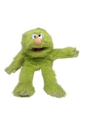 Silly Puppets 14” Green Plush Monster Hand Puppet Pretend Play FS